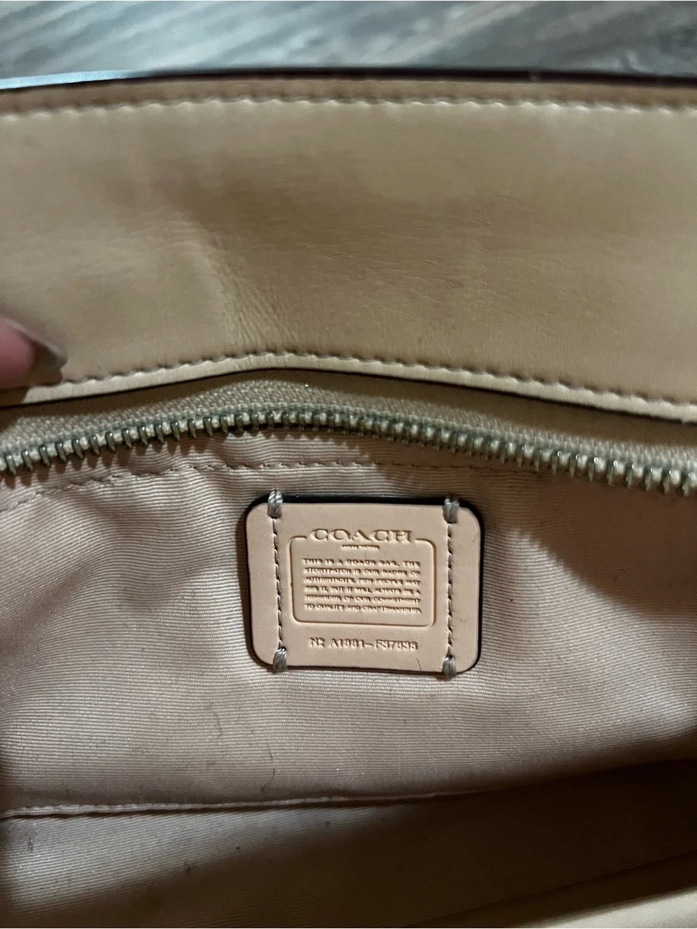 Coach pebbled leather